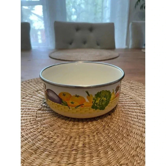 Vintage Metal Vegetable Bowl - Picture 1 of 6